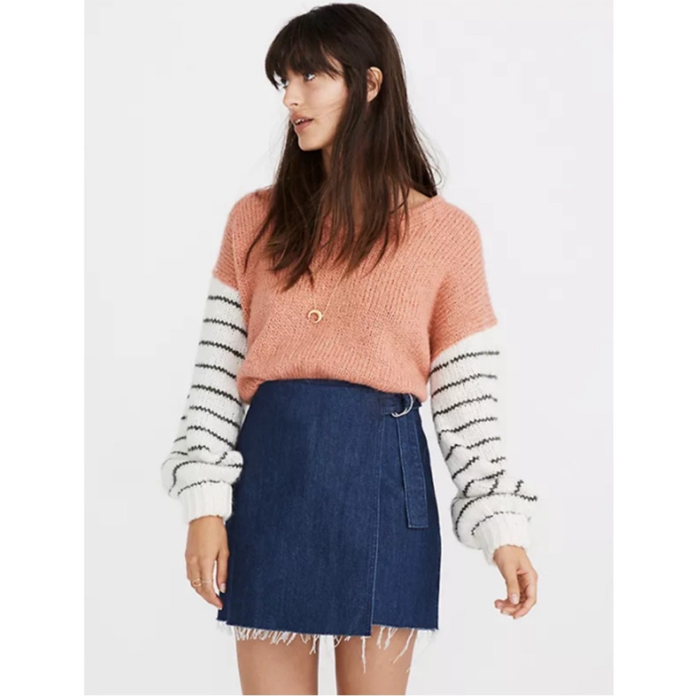 NWOT Madewell Denim Wrap Skirt